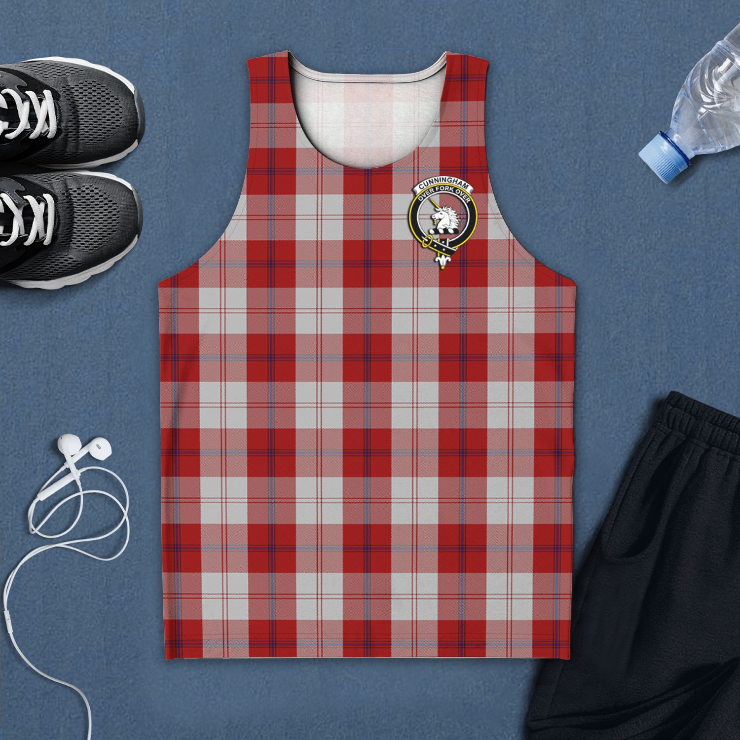 cunningham-dress-tartan-mens-tank-top-with-family-crest