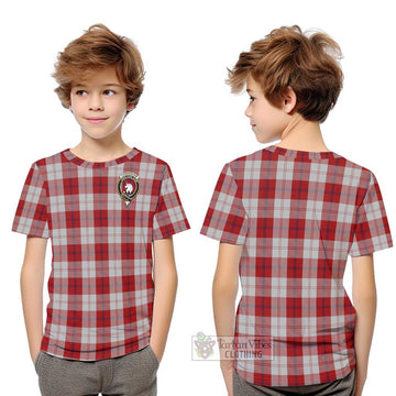 Cunningham Dress Tartan Kid T-Shirt with Family Crest