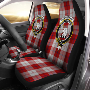 Cunningham Dress Tartan Car Seat Cover with Family Crest