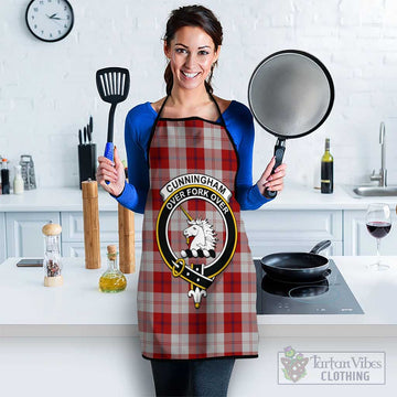 Cunningham Dress Tartan Apron with Family Crest