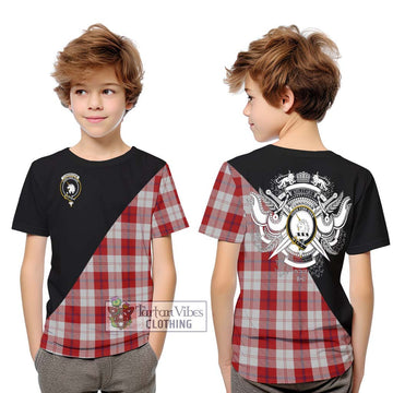 Cunningham Dress Tartan Kid T-Shirt with Family Crest and Military Logo Style