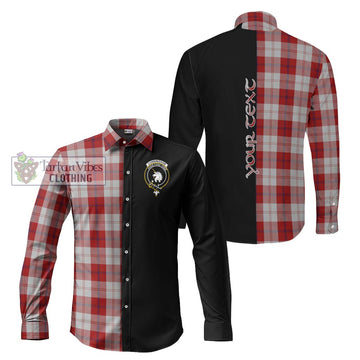 Cunningham Dress Tartan Long Sleeve Button Shirt with Family Crest and Half Of Me Style