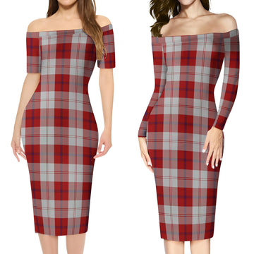 Cunningham Dress Tartan Off Shoulder Lady Dress