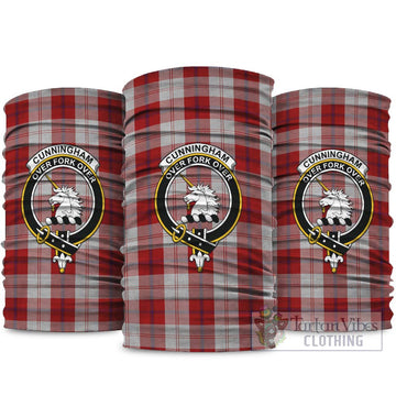 Cunningham Dress Tartan Neck Gaiters, Tartan Bandanas, Tartan Head Band with Family Crest