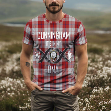 Cunningham Dress Tartan T-Shirt with Family Crest DNA In Me Style