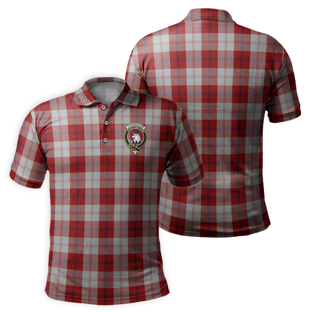 Cunningham Dress Tartan Men's Polo Shirt with Family Crest - Tartan Vibes Clothing