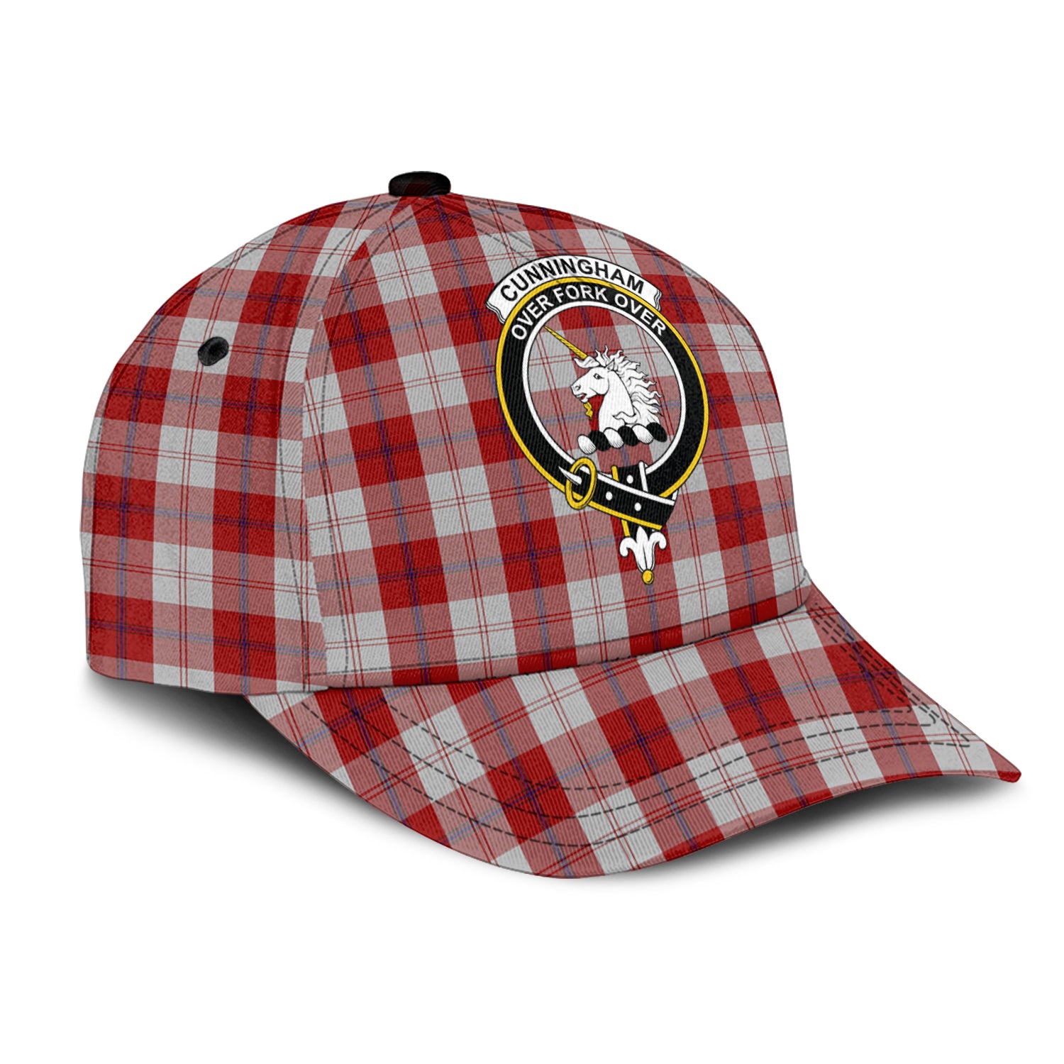 Cunningham Dress Tartan Classic Cap with Family Crest - Tartan Vibes Clothing