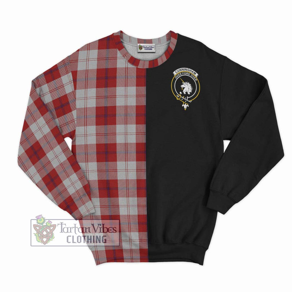 Cunningham Dress Tartan Sweatshirt with Family Crest and Half Of Me Style - Tartanvibesclothing Shop