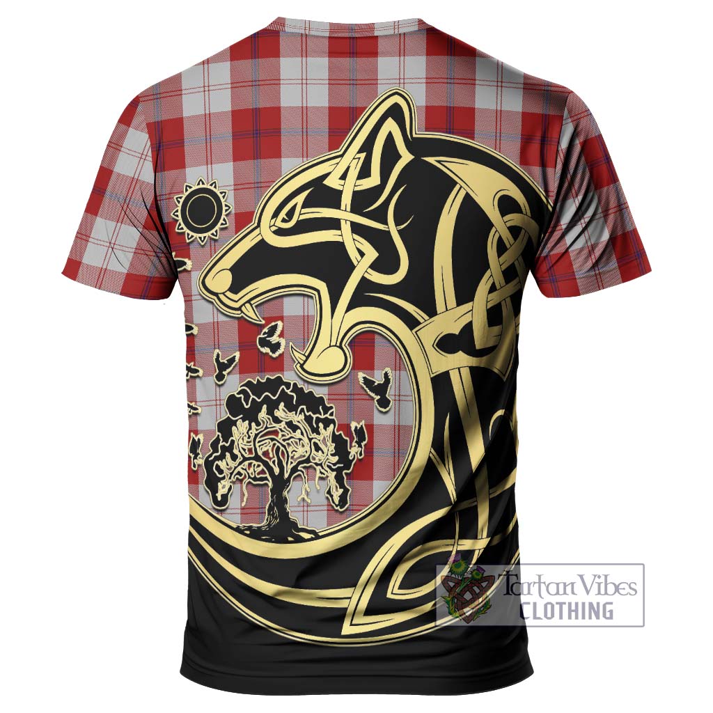 Cunningham Dress Tartan T-Shirt with Family Crest Celtic Wolf Style - Tartan Vibes Clothing