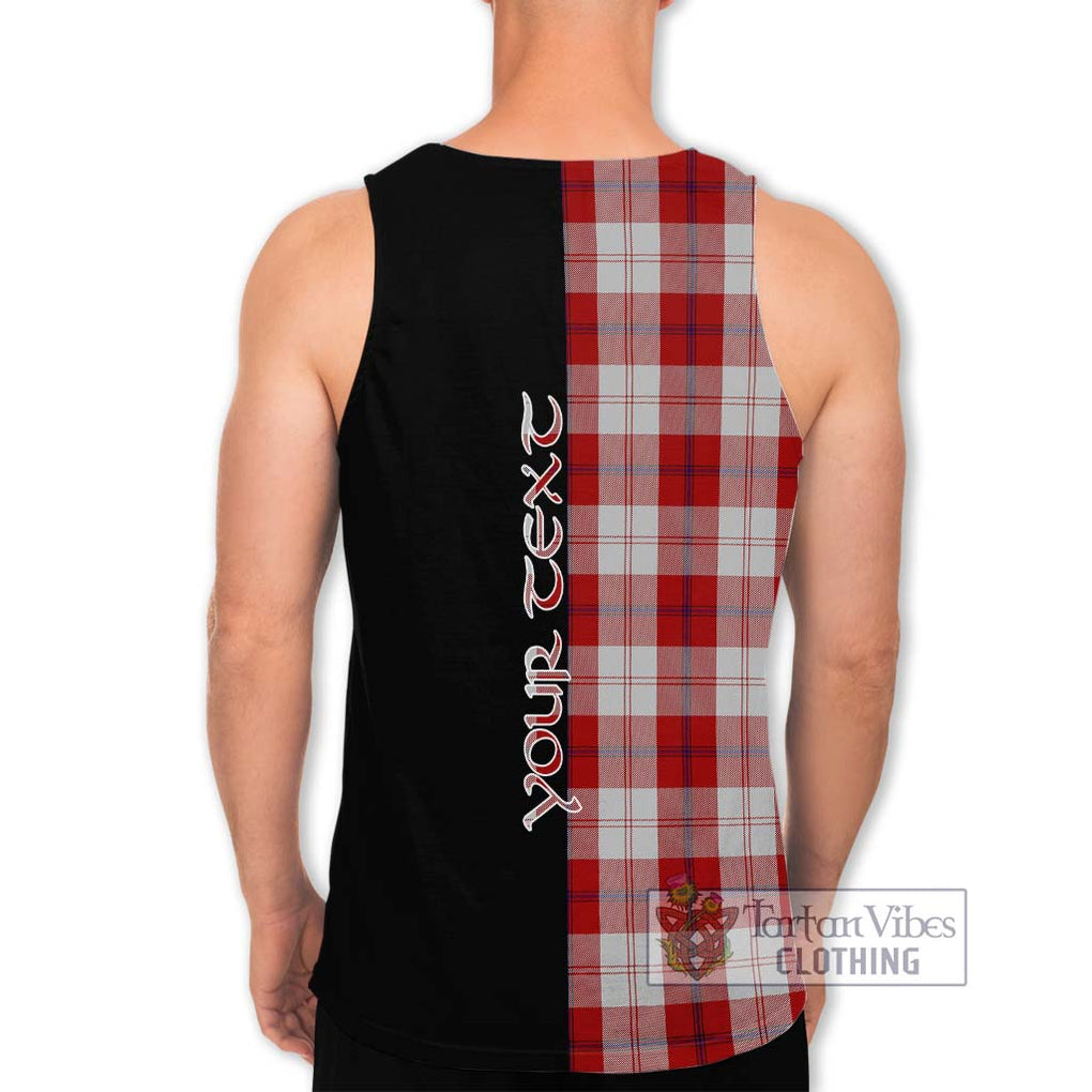 Cunningham Dress Tartan Men's Tank Top with Family Crest and Half Of Me Style - Tartanvibesclothing Shop