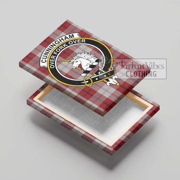 Cunningham Dress Tartan Canvas Print Wall Art with Family Crest