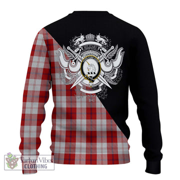 Cunningham Dress Tartan Ugly Sweater with Family Crest and Military Logo Style