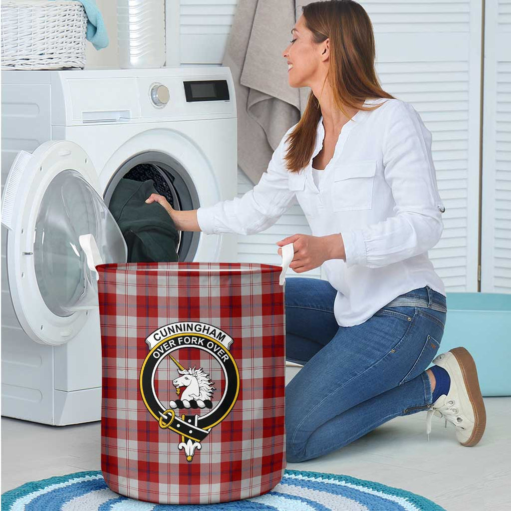 Cunningham Dress Tartan Laundry Basket with Family Crest - Tartanvibesclothing Shop