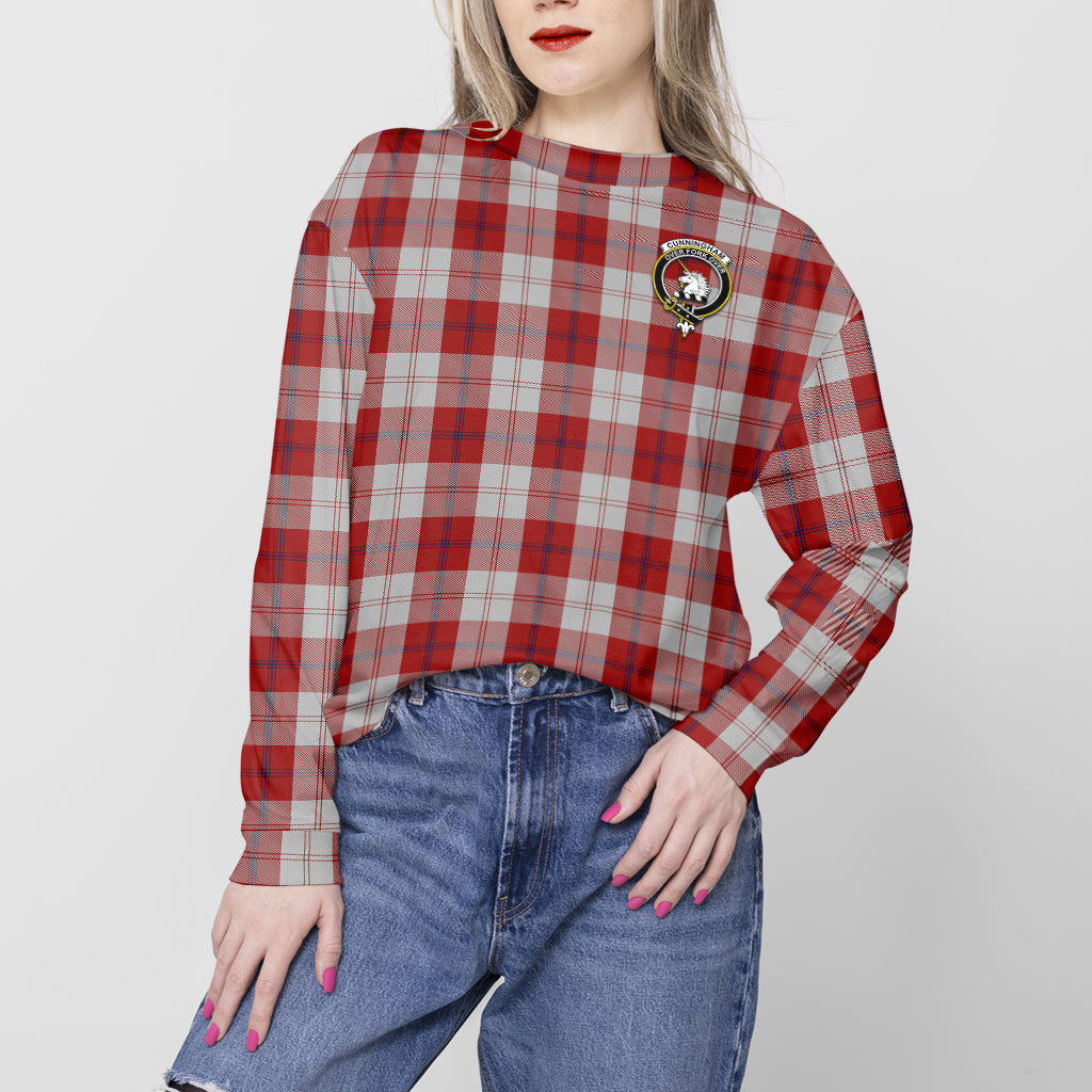 Cunningham Dress Tartan Sweatshirt with Family Crest - Tartan Vibes Clothing