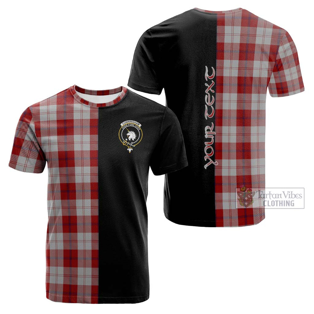 Tartan Vibes Clothing Cunningham Dress Tartan Cotton T-shirt with Family Crest and Half Of Me Style