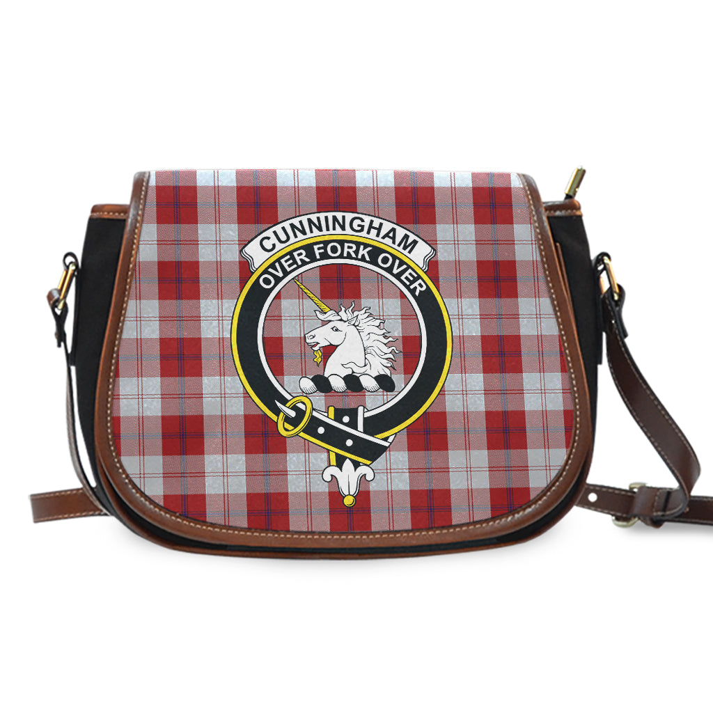 Cunningham Dress Tartan Saddle Bag with Family Crest - Tartan Vibes Clothing