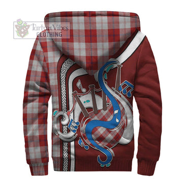 Cunningham Dress Tartan Sherpa Hoodie with Epic Bagpipe Style