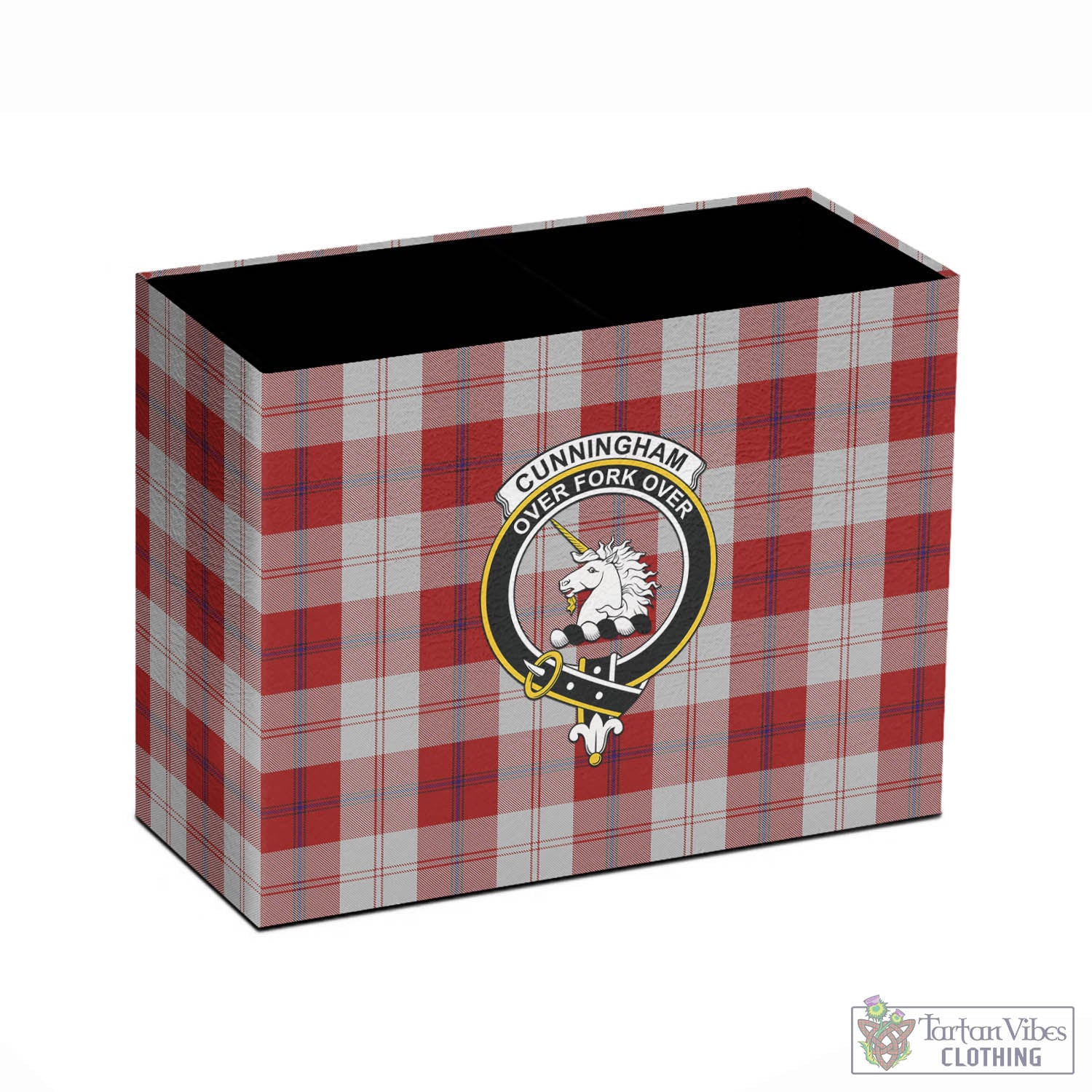 Tartan Vibes Clothing Cunningham Dress Tartan Pen Holder with Family Crest