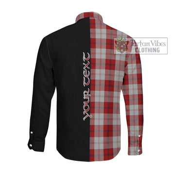 Cunningham Dress Tartan Long Sleeve Button Shirt with Family Crest and Half Of Me Style