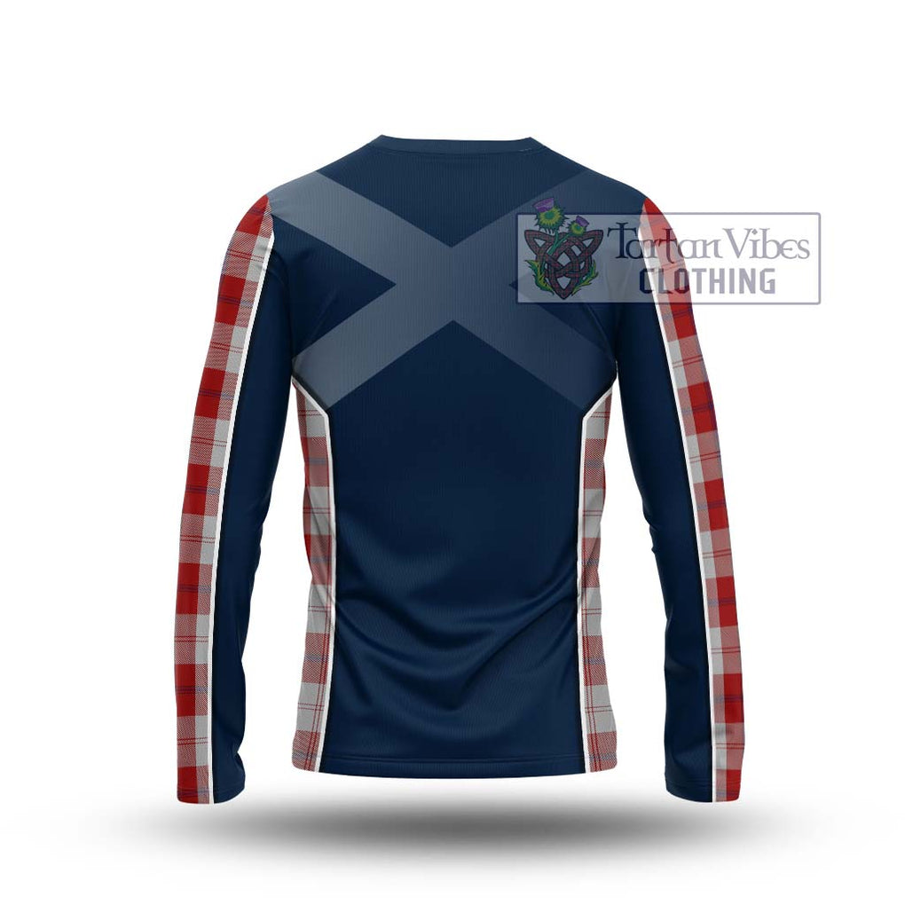 Cunningham Dress Tartan Long Sleeve T-Shirt with Family Crest and Lion Rampant Vibes Sport Style - Tartan Vibes Clothing