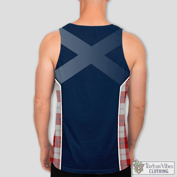 Cunningham Dress Tartan Men's Tanks Top with Family Crest and Scottish Thistle Vibes Sport Style