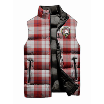 Cunningham Dress Tartan Sleeveless Puffer Jacket with Family Crest