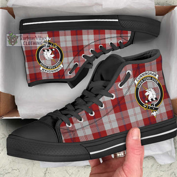 Cunningham Dress Tartan High Top Shoes with Family Crest