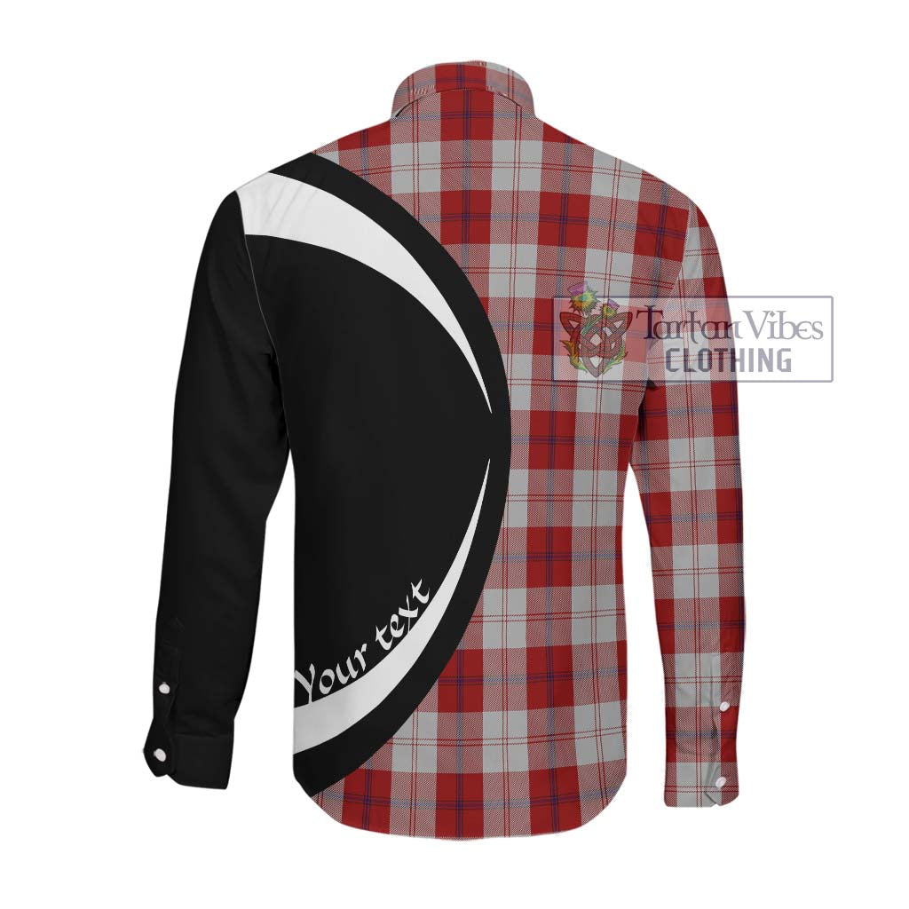 Tartan Vibes Clothing Cunningham Dress Tartan Long Sleeve Button Up with Family Crest Circle Style