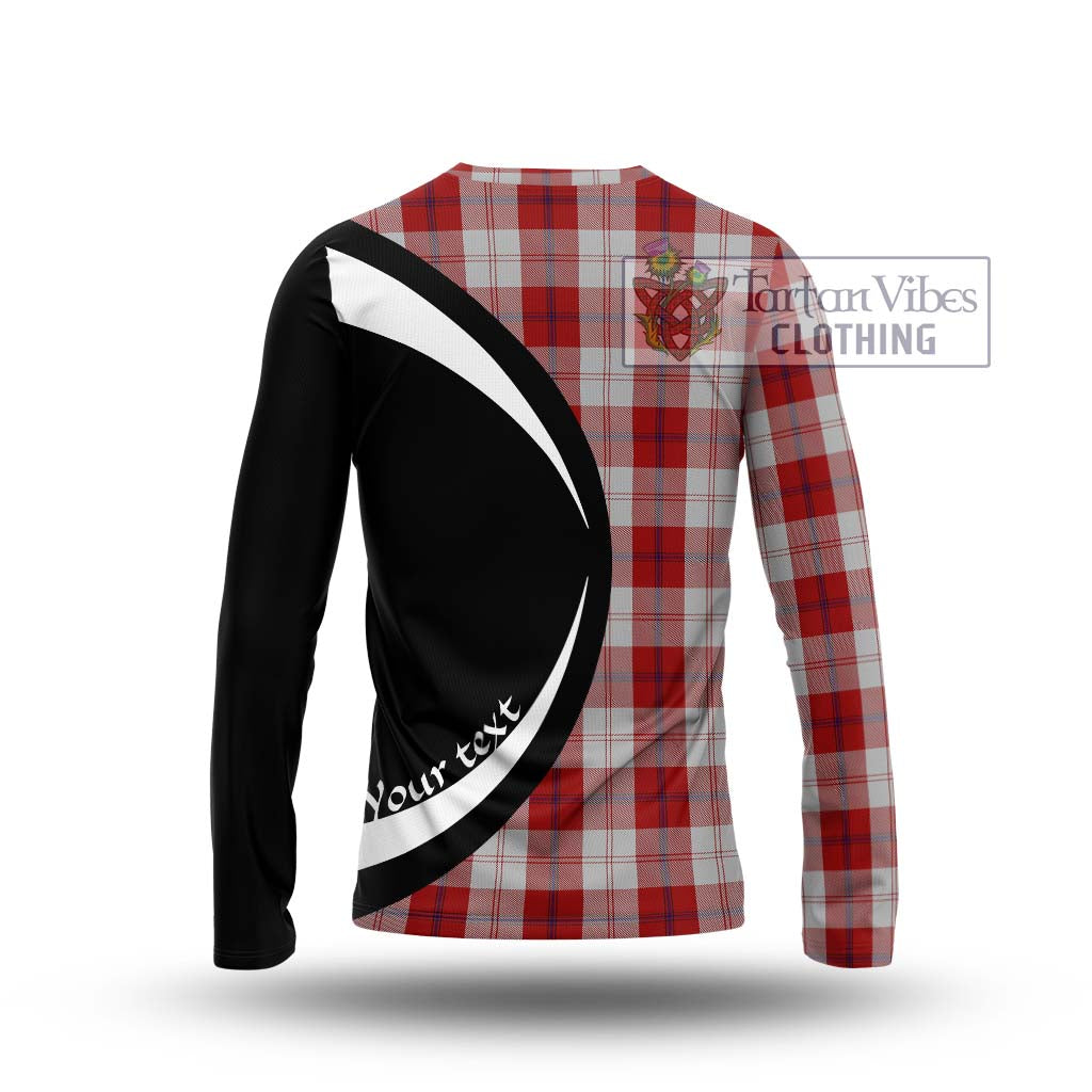 Cunningham Dress Tartan Long Sleeve T-Shirt with Family Crest Circle Style - Tartan Vibes Clothing