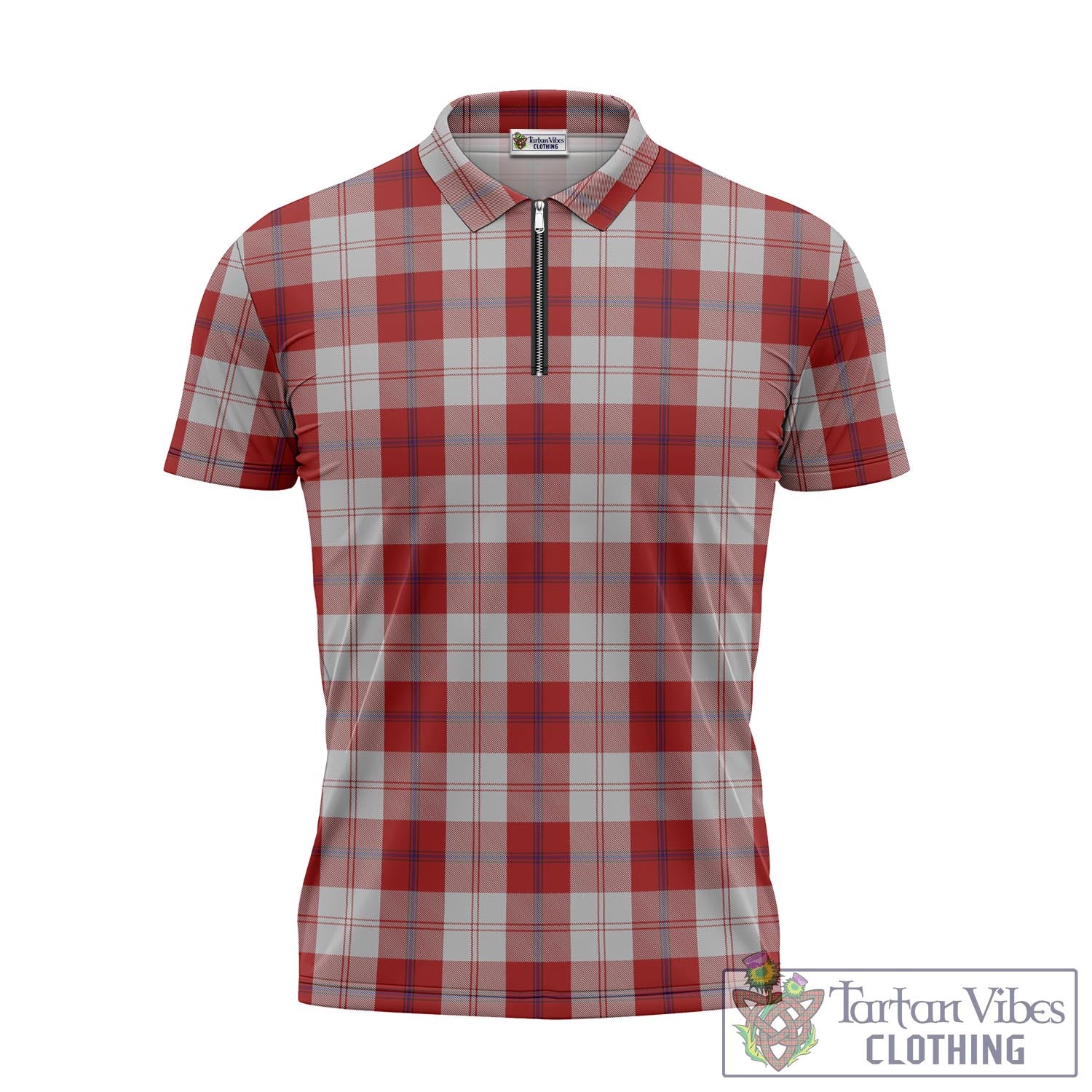 Tartan Vibes Clothing Cunningham Dress Tartan Zipper Polo Shirt