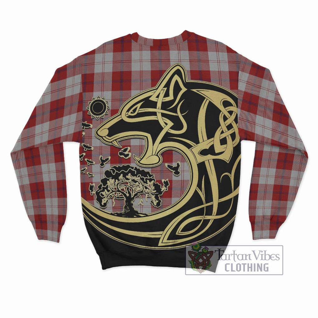 Cunningham Dress Tartan Sweatshirt with Family Crest Celtic Wolf Style - Tartan Vibes Clothing