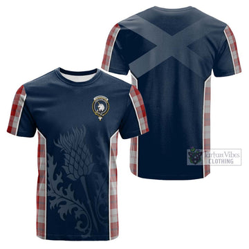 Cunningham Dress Tartan Cotton T-shirt with Family Crest and Scottish Thistle Vibes Sport Style