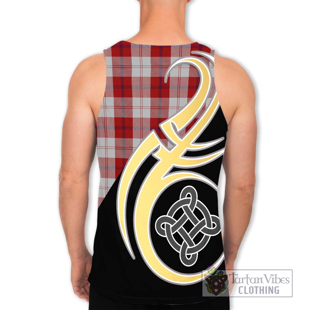 Cunningham Dress Tartan Men's Tank Top with Family Crest and Celtic Symbol Style - Tartan Vibes Clothing