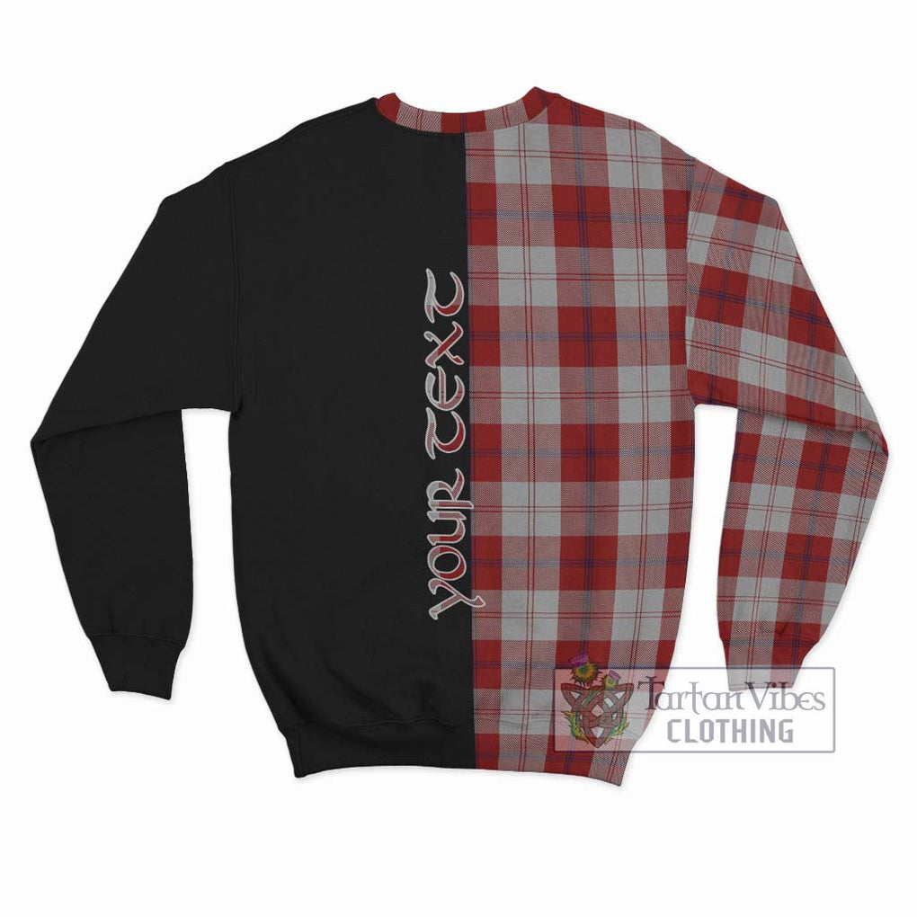 Cunningham Dress Tartan Sweatshirt with Family Crest and Half Of Me Style - Tartanvibesclothing Shop