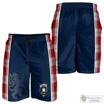 Cunningham Dress Tartan Men's Shorts with Family Crest and Lion Rampant Vibes Sport Style