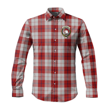 Cunningham Dress Tartan Long Sleeve Button Up Shirt with Family Crest