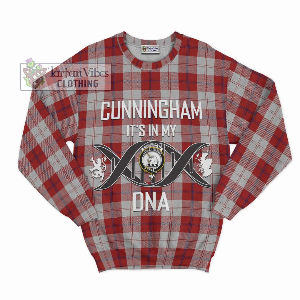 Cunningham Dress Tartan Sweatshirt with Family Crest DNA In Me Style - Tartanvibesclothing Shop