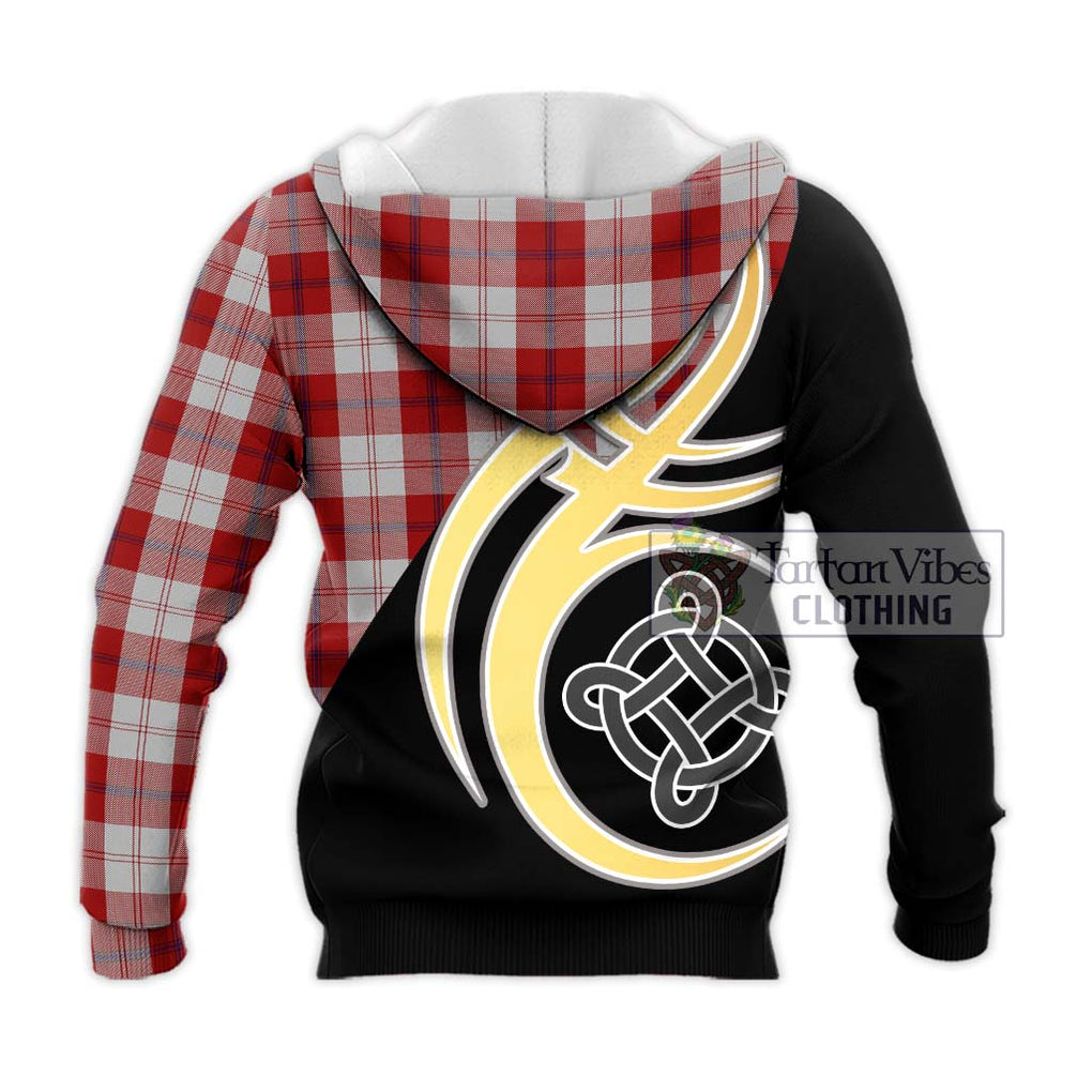 Cunningham Dress Tartan Knitted Hoodie with Family Crest and Celtic Symbol Style - Tartan Vibes Clothing