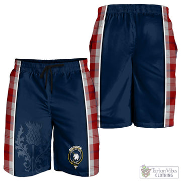 Cunningham Dress Tartan Men's Shorts with Family Crest and Scottish Thistle Vibes Sport Style