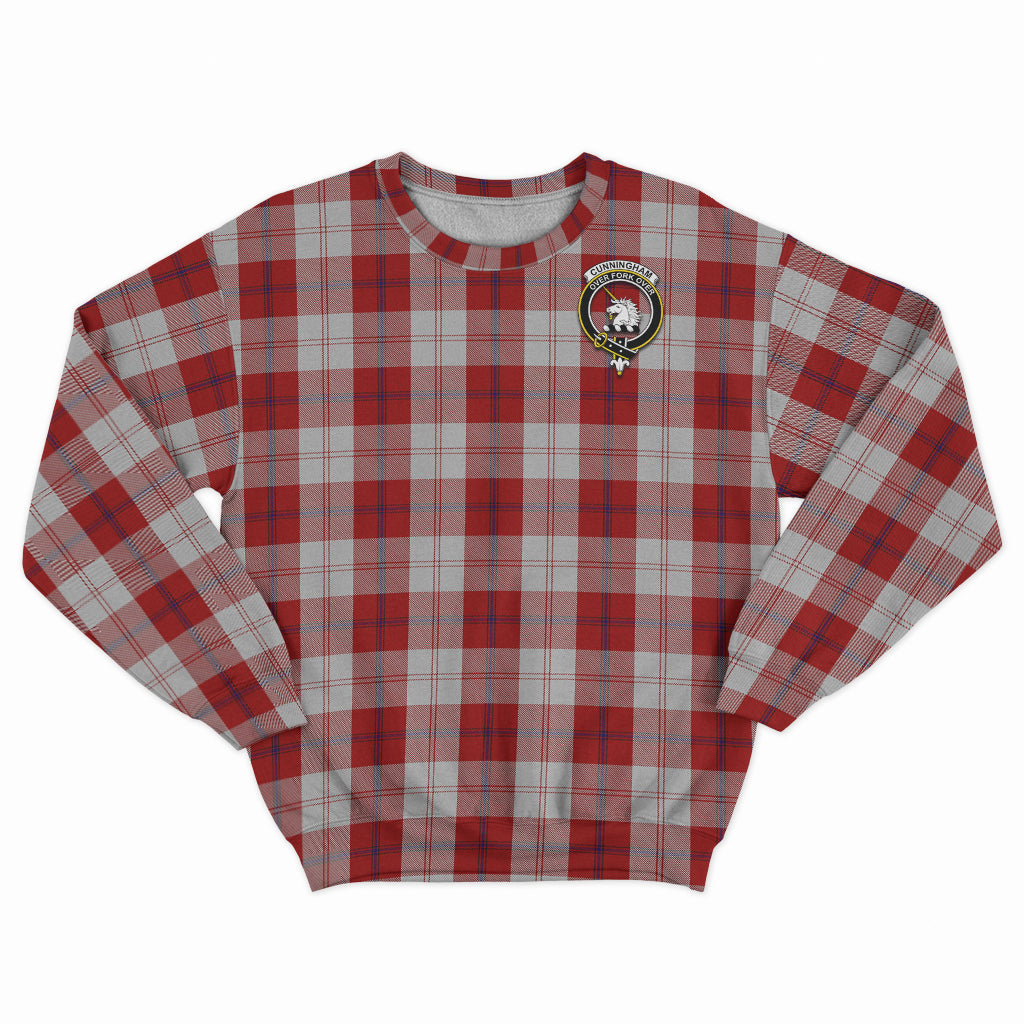 Cunningham Dress Tartan Sweatshirt with Family Crest - Tartan Vibes Clothing