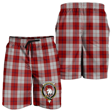 Cunningham Dress Tartan Mens Shorts with Family Crest