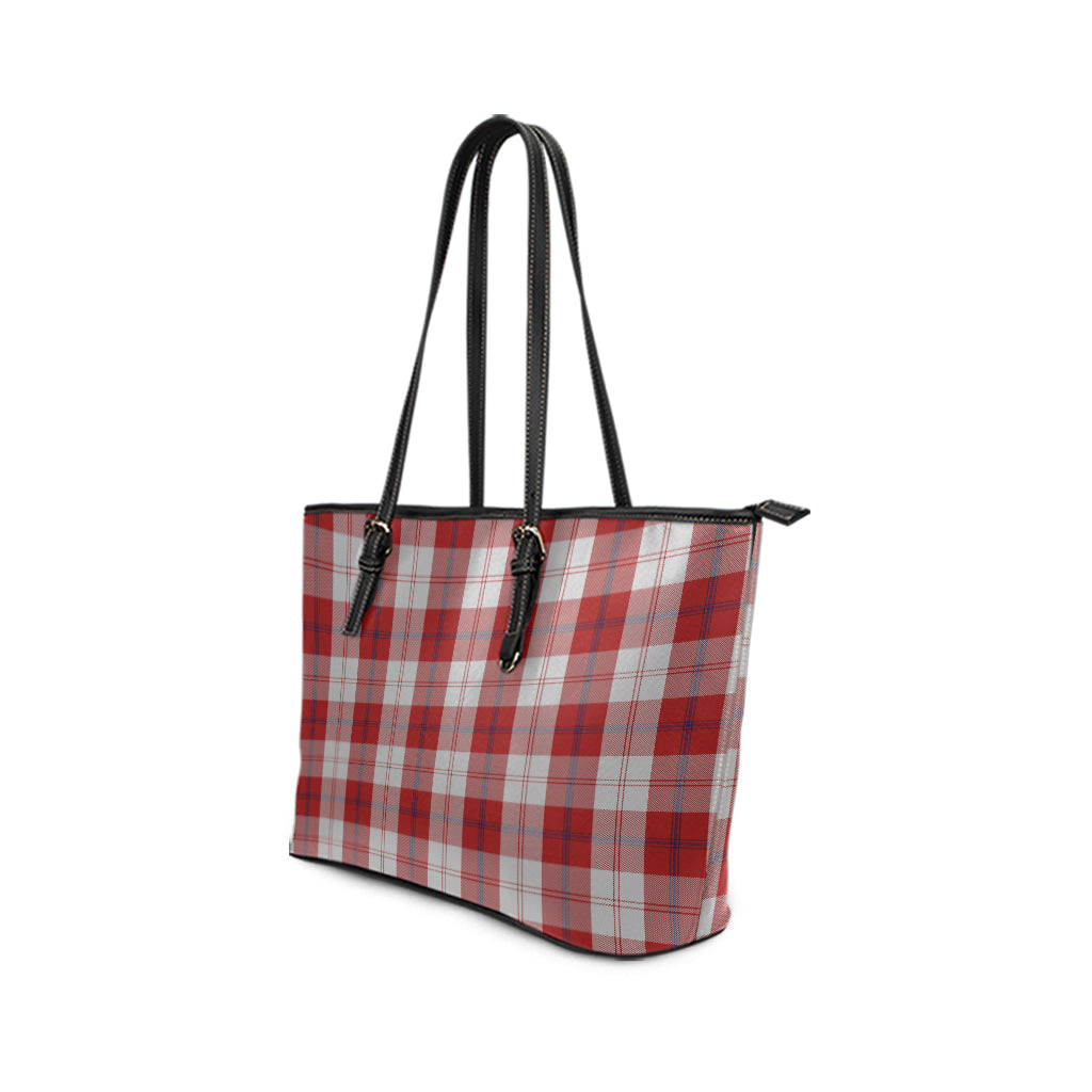 cunningham-dress-tartan-leather-tote-bag