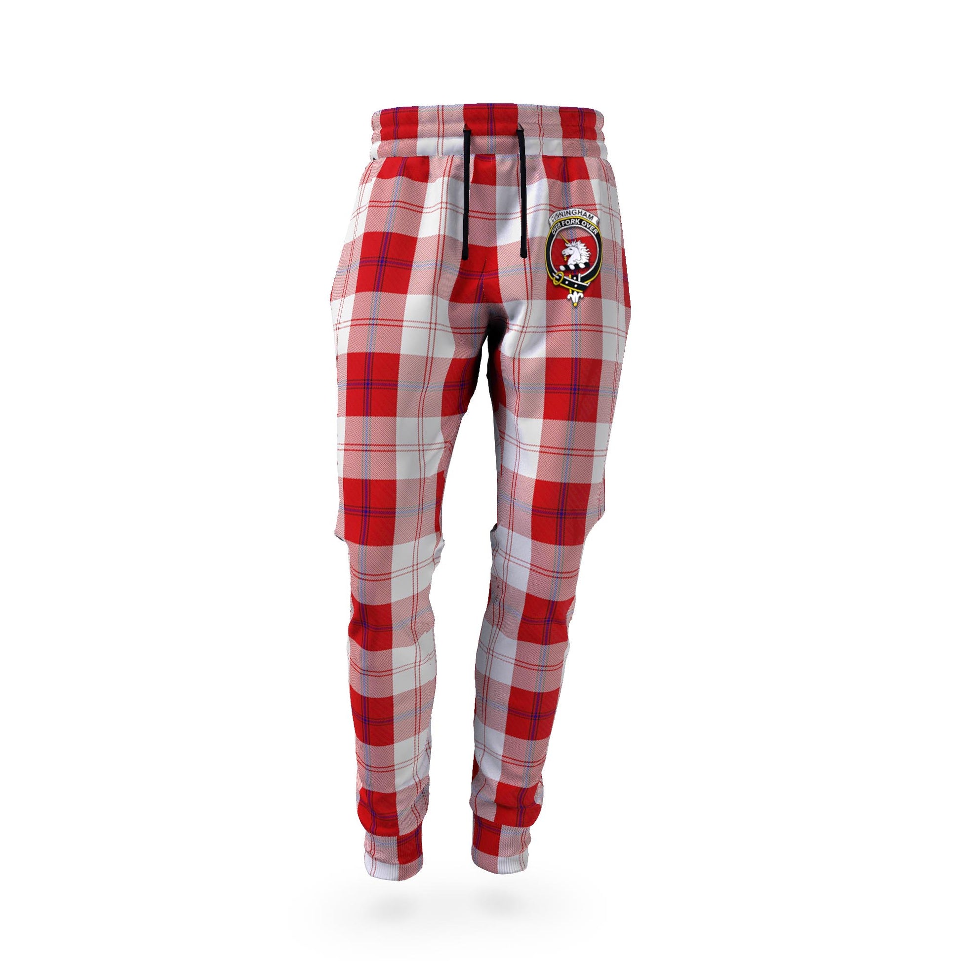 Cunningham Dress Tartan Joggers Pants with Family Crest - Tartan Vibes Clothing