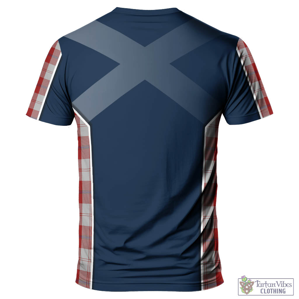 Tartan Vibes Clothing Cunningham Dress Tartan T-Shirt with Family Crest and Scottish Thistle Vibes Sport Style