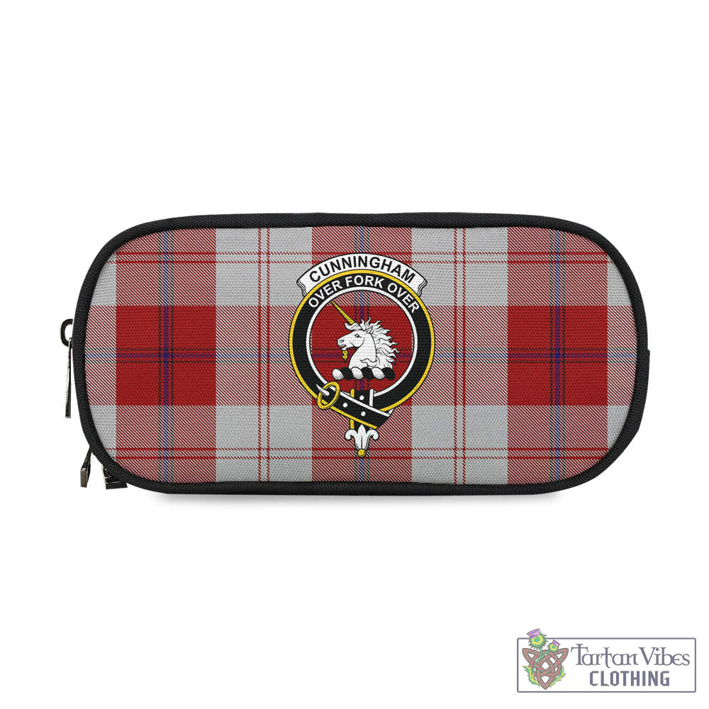 Tartan Vibes Clothing Cunningham Dress Tartan Pen and Pencil Case with Family Crest