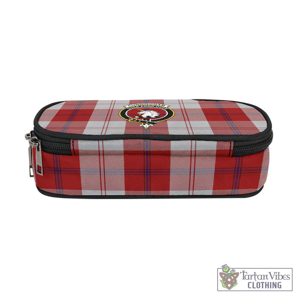 Tartan Vibes Clothing Cunningham Dress Tartan Pen and Pencil Case with Family Crest