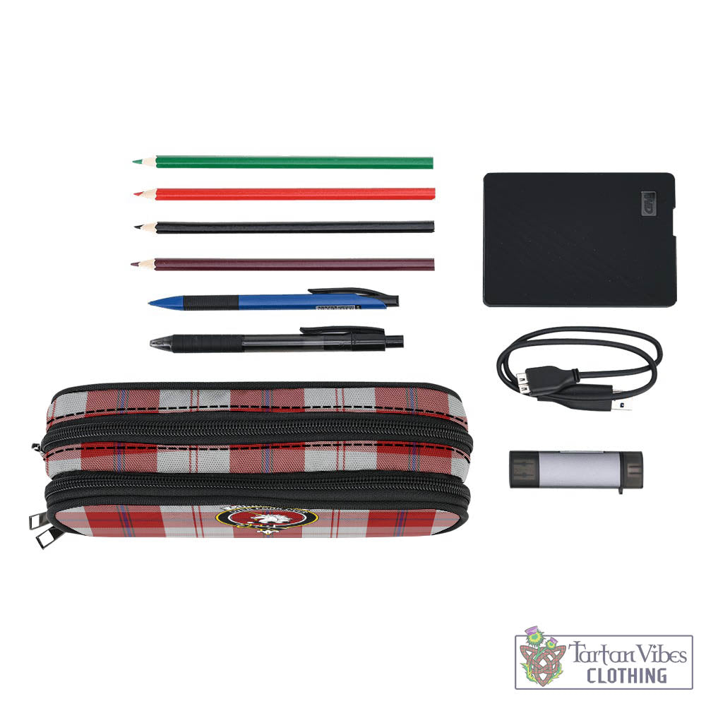 Tartan Vibes Clothing Cunningham Dress Tartan Pen and Pencil Case with Family Crest