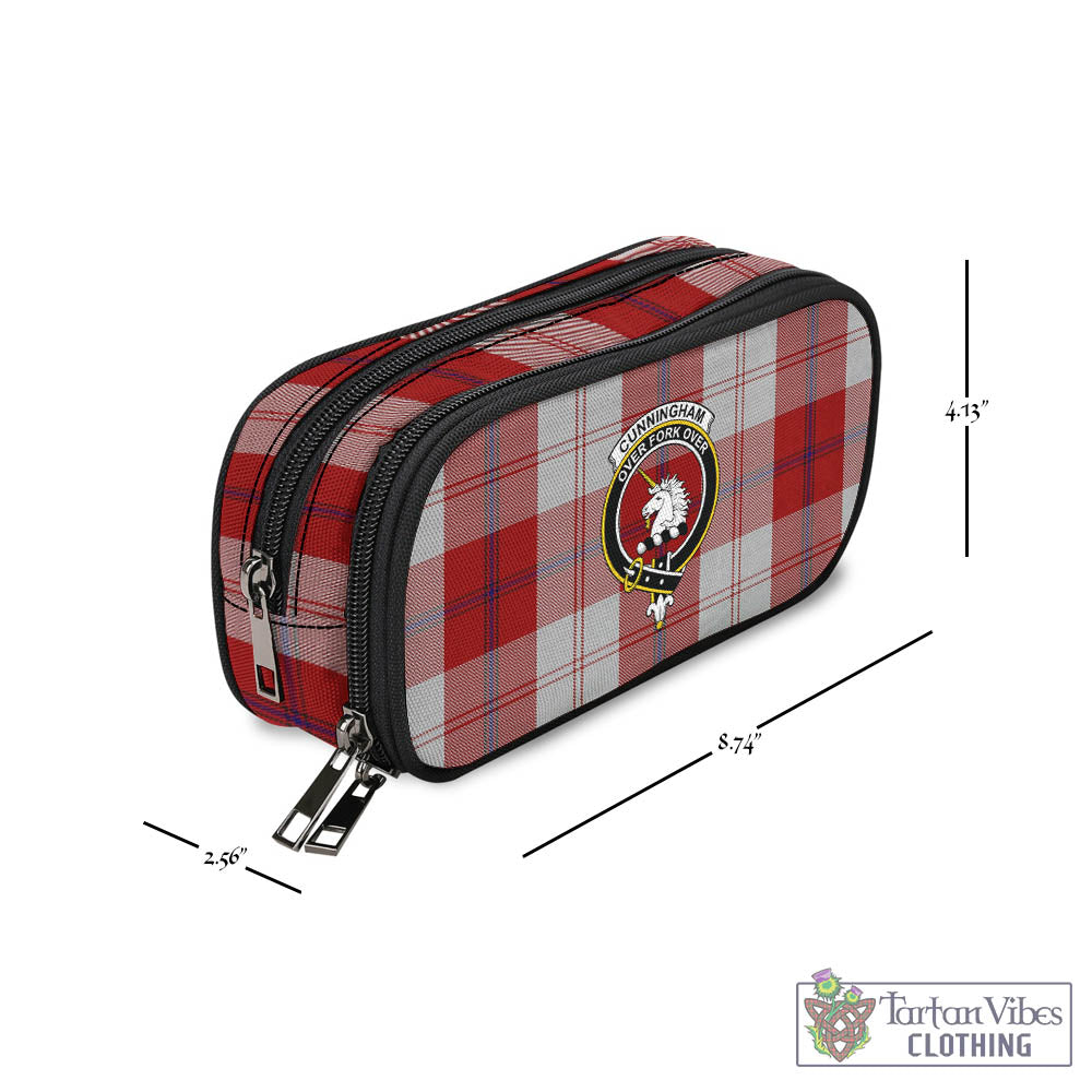 Tartan Vibes Clothing Cunningham Dress Tartan Pen and Pencil Case with Family Crest