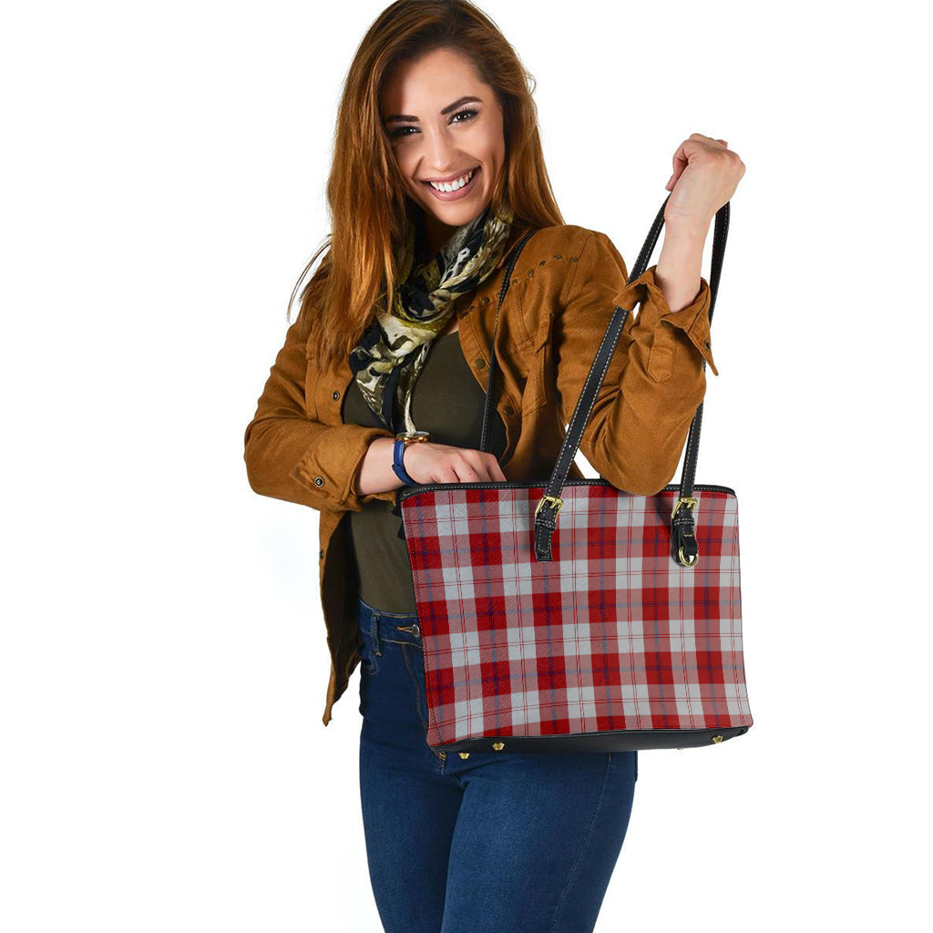 cunningham-dress-tartan-leather-tote-bag