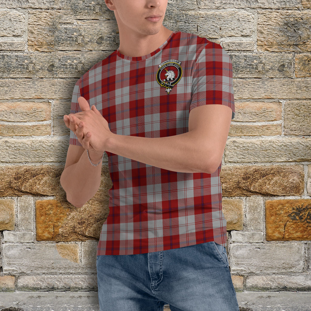 Cunningham Dress Tartan T-Shirt with Family Crest - Tartan Vibes Clothing